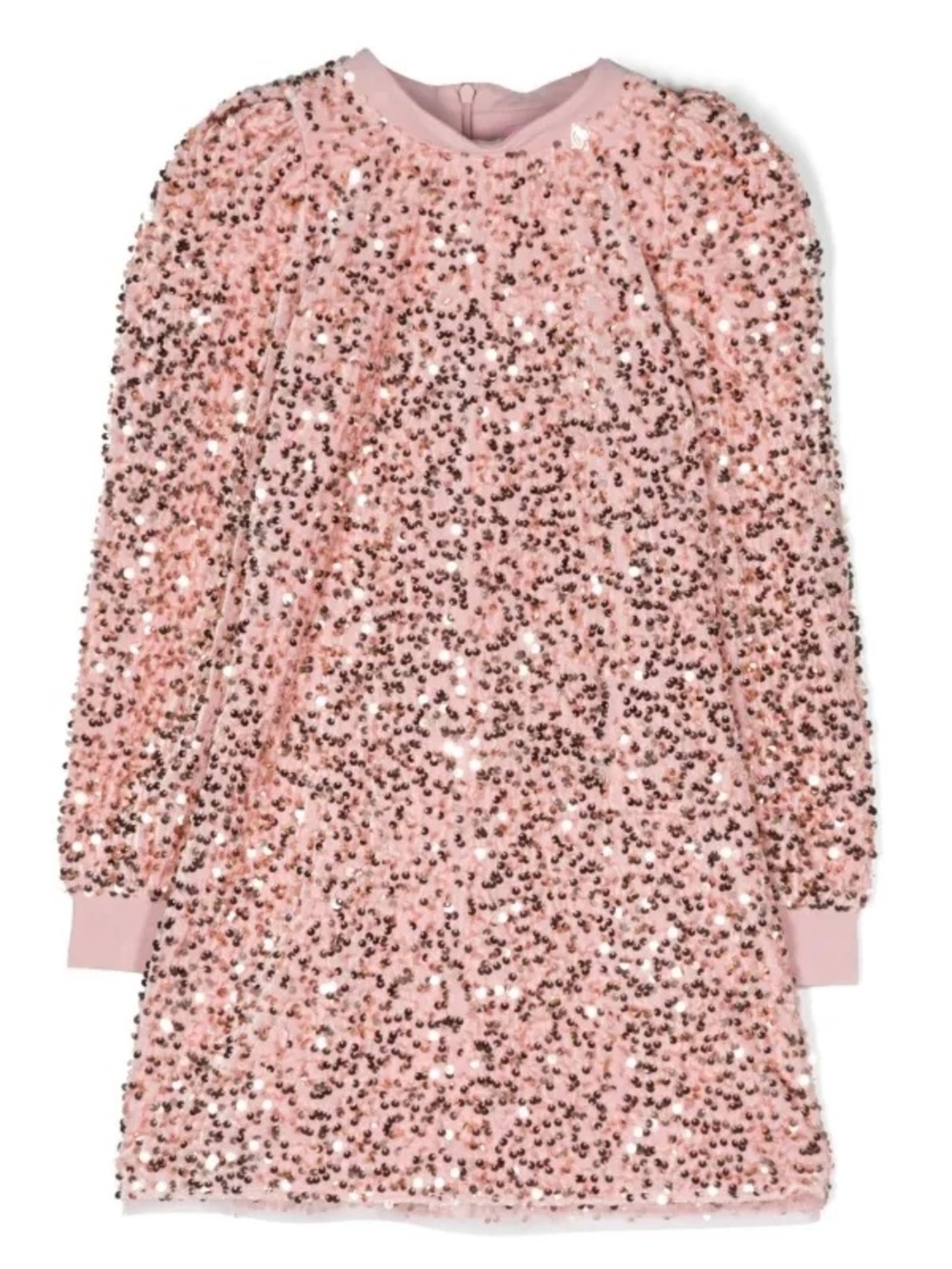 Miss Bluemarine designer girls sequin pink blush shift dress